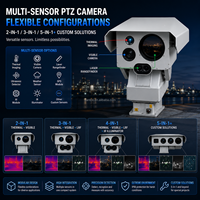 Caméra thermique PTZ multisensorielle longue portée avec télémètre laser pour la surveillance des frontières