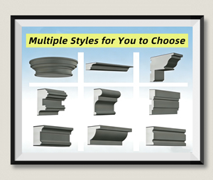 Moulage de corniche en mousse EPS - Durable, écologique, résistant à l'humidité, résistant à la pourriture, design contemporain, extérieur, bureau, <span class=keywords><strong>polystyrène</strong></span> - Product Image 5