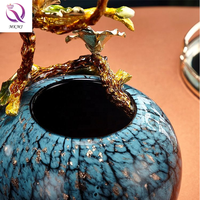 Style européen décoration de la maison salon émail couleur haute qualité Vase décoration maison lumière luxe verre Art Vase