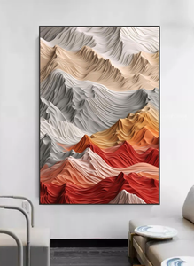 Delikates Landschafts-Ölgemälde Kunstwerk 3D handgefertigte dicke Textur Leinwand Wandmalerei Heimdekoration - Product Image 6