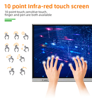 65 75 85 86 98 100 pouces smart TV 4k ultra hd LED écran tactile rétro-éclairé tableau blanc interactif intelligent
