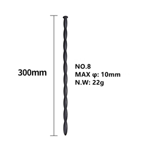 Набор из <span class=keywords><strong>8</strong></span> черных 100% водонепроницаемых силиконовых уретральных зондов с мульти-шариками, дилататоры для пениса, стимуляторы для мастурбации для мужчин, секс-игрушки - Product Image 5