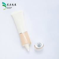 Tube cosmétique vide en PE de 25 mm avec bouchon à vis, surface brillante, impression de logo personnalisée, OEM pour crème DD, crème BB, emballage de soins de la peau