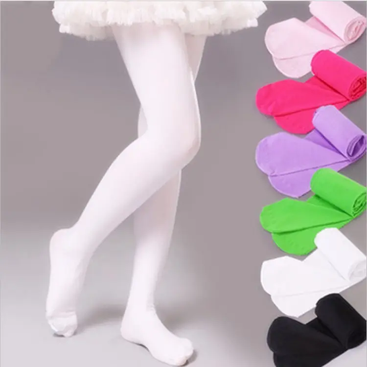 Calcetines finos de terciopelo 80D para niñas, medias profesionales de baile, ballet, blanco, venta al por mayor de fábrica