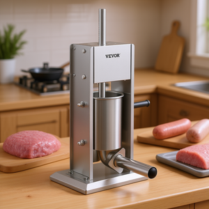 Machine à farcir les saucisses Vevor en acier inoxydable 3L, verticale, manuelle, pour la fabrication de saucisses - Product Image 2