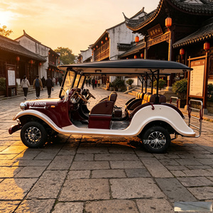 Quiet <b>Running</b> Vintage Sightseeing Bus Electric Retro Tour Shuttle 11 Seater For Campus Park And Commercial Tour Sightseeing - Product Image 1