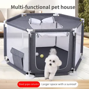 Hondenbox Draagbare Pet <span class=keywords><strong>Play</strong></span> Pen Opvouwbare Pet Tent Met Grote Capaciteit Voor Indoor Oxford Hek - Product Image 2
