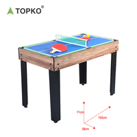 TOPKO-Table de billard 4 en 1, équipement de sports d'intérieur multifonctionnel, table de jeu, table de tennis/billard/table de hockey sur glace