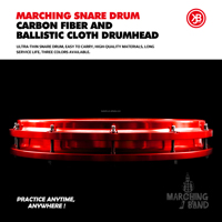 Beatello JBK Livraison rapide Tambour de marche portable 14'' avec peau de tambour simple pour batteur Tambour de caisse claire ultra-fin de haute qualité