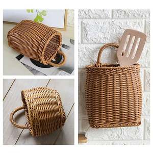 Прочная корзина для белья из натурального водного гиацинта, белая деревянная корзина для хранения, сувенир, ротанговый набор для пикника класса люкс - Product Image 5