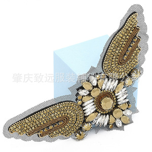 Apliques de Pedrería con Forma de Alas, Adornos Dorados de Diferentes Formas para Manualidades, Joyería, Ropa, Bolsos, Zapatos y Decoración - Product Image 4