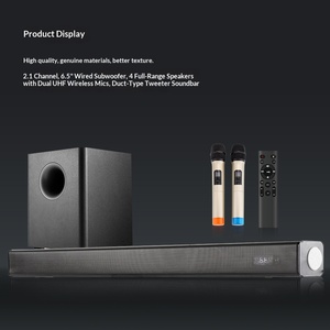 Sistema de Cine en Casa con Barra de Sonido y Subwoofer de Pared, Combinación de <span class=keywords><strong>5</strong></span> Altavoces de Acrílico, 2.1 Canales y Woofer de 1 Pulgada para TV y Karaoke en Casa - Product Image 4