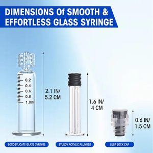 Flacon en verre avec bouclier en plastique pour aiguille, flacon stérile scellé pour sérum de beauté, médicaments et soins personnels - Product Image 3