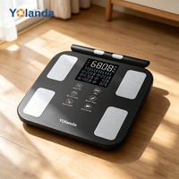 Báscula Inteligente de Grasa Corporal con 8 Electrodos, Pantalla Grande a Color, Compatible con SDK, Medición de Composición Corporal y IMC