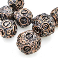 Set Dadu RPG Profesional 7 Buah Logam Polihedral D20 D12 D10 Untuk Koleksi Permainan Meja Dungeons Dragons DND