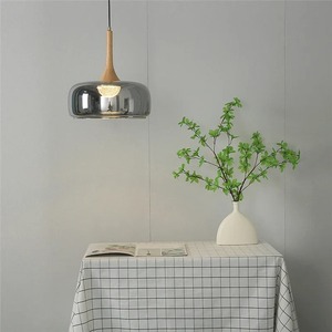 Hiện đại tối giản mạ điện khói màu xám thủy tinh ánh sáng mặt dây chuyền Bắc Âu sáng tạo phòng khách phòng ngủ treo đèn chiếu sáng nhà - Product Image 2