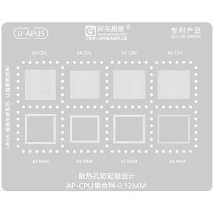 Amaoe Wi-Fi/NFC // ベースバンド/ハードディスク/チップAPU-CPUボード移動ツールReballing Stencil Planting Repair Steel Tin Mesh for Apple iPhone