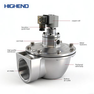 Hoogwaardige zakfilter GMF-Z-20/25/40/50/62/76S GMF-Z serie pneumatische rechte hoek pulsventiel membraanstructuur spuitgieten - Product Image 2