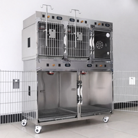 Cage vétérinaire de luxe pour animaux de compagnie, pour soins intensifs en clinique vétérinaire, avec oxygénothérapie infrarouge