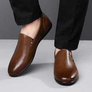 Nieuwe Lederen Schoenen Voor Heren, Zakelijk, Formeel Groot Formaat, Allemaal Casual Leren Schoenen Met Puntige Lage Top - Product Image 5