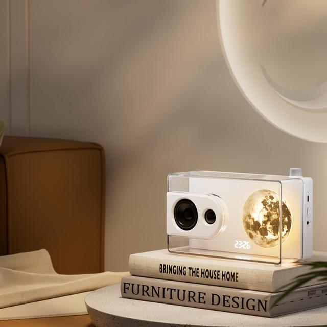 New Moonlight Box BT Speaker TF Card Supported Desktop Decor Atmosphere Night Light Audio Speaker Birthday Holiday Gift