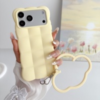 Coque Arrière Souple en TPU Antichoc avec Coussin d'Air et Breloque Nuage 3D Mignon pour iPhone 18 17 16 15 14 13 Pro Max