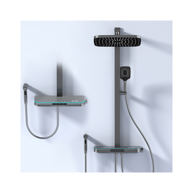 Modern Brass Shower System with Rainfall
