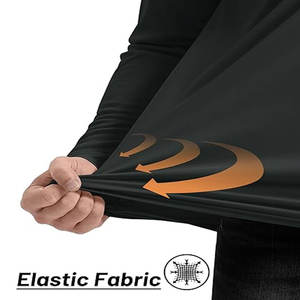 Chemises à manches longues pour hommes, à fermeture éclair 1/4, à séchage rapide, pour le golf, la course à pied, l'entraînement sportif, la protection solaire - Product Image 3