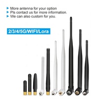 Amplificador de antena Wifi 2,4G WLAN 3dBi RP conector ESP32 Módulo de doble banda ble Antena de pato de goma Omni