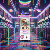 Naughty Dog Devil's Claw Claw Machine - Jeu d'amusement en verre trempé et acrylique, fonctionnant avec pièces/billets, pour les 3 ans et plus, cadeau universel