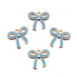 Dijes de Lazo Esmaltados Coloridos de Última Moda 2025, Dijes de Acero Inoxidable de Alta Calidad con Forma de Corbatín, 16x18 mm, Calidad AAA para la Fabricación de Joyería DIY - Product Image 6