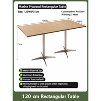 Nouvelle conception de mobilier de restaurant commercial sur mesure, table à manger en contreplaqué marin, chaise, banquette, canapé