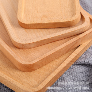 Plateau de service rectangulaire multifonctionnel en bois Royal Noble Timber Industry pour le thé, les repas et les fruits 9-123 - Product Image 4