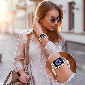 CHAUDE <span class=keywords><strong>Fantaisie</strong></span> Perle <span class=keywords><strong>Bracelet</strong></span> de Montre Pour <span class=keywords><strong>Apple</strong></span> Montre iWatch Perle Sangle Série 5 4 3 2 1 - Product Image 6