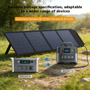Alecter <b>Solar</b> <b>100W</b> Foldable Portable Black <b>Panel</b> 20 Cells 23% High Efficiency IP65 Waterproof Monocrystalline Outdoor Model - Product Image 5