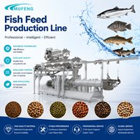 Ligne de production d'extrudeuses entièrement automatiques pour aliments pour poissons Mufeng à bon prix, machine de fabrication d'aliments flottants pour poissons