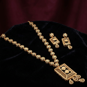 Wholesale Brass 14K 18K 24K Gold Filled Fashion Necklaces Dubai Style Long Jewelry Set Traditional Turkish Design Jewelry Set - Product Image 1