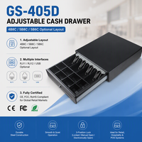 Laci Kasir GSAN 405mm 5 Slot Uang Kertas Dengan 5 Slot Koin POS RJ11 RJ12 USB untuk Kasir Supermarket