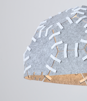 Luminaires suspendus acoustiques en feutre LED pour plafond intérieur, style nordique moderne, taille moyenne, gris, certifiés ROHS, garantie 5 ans, pour la maison
