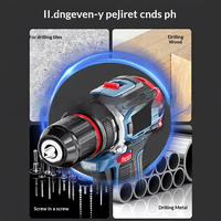 Perceuse sans fil sans balais haute capacité, haute puissance, lithium-ion, perceuse à percussion, poignée pistolet, tournevis électrique multifonction 48V