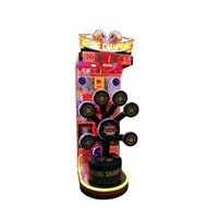 Machine de boxe rythmique à monnayeur, 7 cibles, affichage du score, récompense par ticket, construction métal-plastique, support anglais