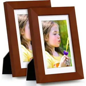 And HD Glass 4x6inch Brown Picture Display Photos 3baby Girl Black Iron Rectangle Large Photo Frame HF Wooden Frames 1 Boxes