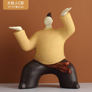 งานฝีมือเรซิ่นรูปไทเก๊กสไตล์จีน ของตกแต่งบ้าน สำหรับห้องนั่งเล่น ตู้วางทีวี ทางเข้าบ้าน ตู้เก็บไวน์ - Product Image 3