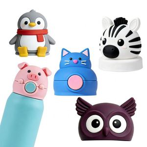 ฝาปิดขวดซิลิโคนลายการ์ตูนน่ารัก ยี่ห้อ Cute Brand  ฝาปิดแก้วซิลิโคนเกรดอาหาร สำหรับขวดน้ำเก็บความร้อนสุญญากาศ - Product Image 2