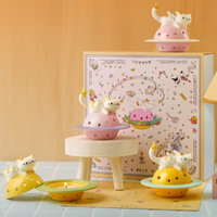 Coffret cadeau d'aromathérapie pour chat mignon Stars Envoy |   Bougie parfumée et diffuseur à bâtonnets avec support en céramique en forme de chat – Modèle très prisé – Prix usine