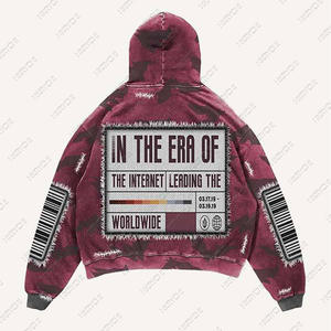 Sudadera con capucha de invierno de punto elaborado textil Vintage personalizado buen diseño ropa de calle encantadora estampado de punto suelto capucha resistente decorar - Product Image 4