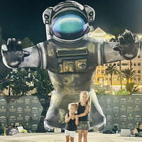 Costume d'astronaute gonflable géant personnalisé, figurine de cosmonaute gonflable pour événement nocturne, thème spatial, publicité extérieure, décoration