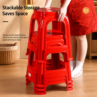 Chaise empilable carrée moderne en PP épaissi avec logo personnalisé pour la maison, les restaurants, les stands de restauration, les extérieurs – Tabouret en plastique
