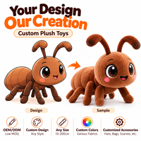 Peluche personnalisée en forme de coléoptère forestier, service OEM ODM d'échantillons pour cadeaux de musées scientifiques, vente en gros