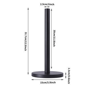 Portarrollos de Papel Higiénico de Acero Inoxidable Negro Premium al por Mayor, Organizador de Cocina y Baño, Soporte para Papel Higiénico para Hoteles - Product Image 2